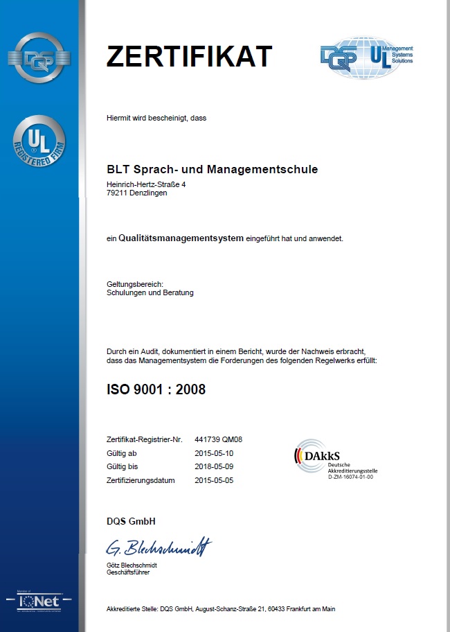 Iso Zertifizierung